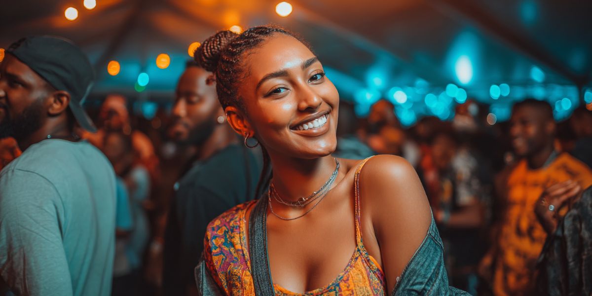 A Girl at a music event