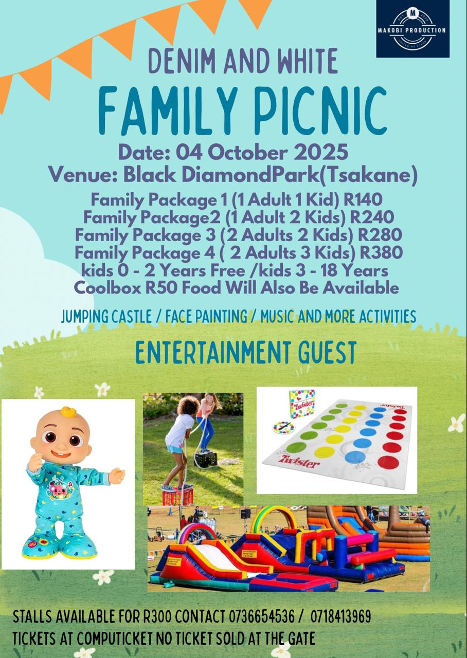 Demin and white family picnic 