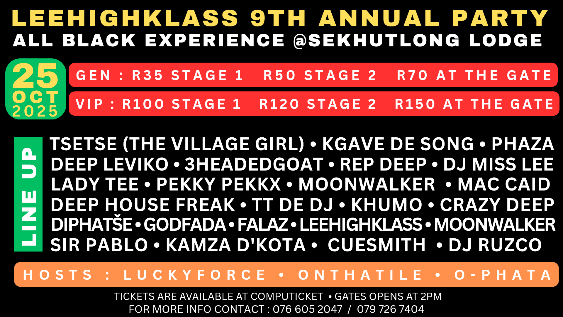LEEHIGHKLASS 9TH ANNUAL PARTY (ALL BLACK EXPERIENCE)