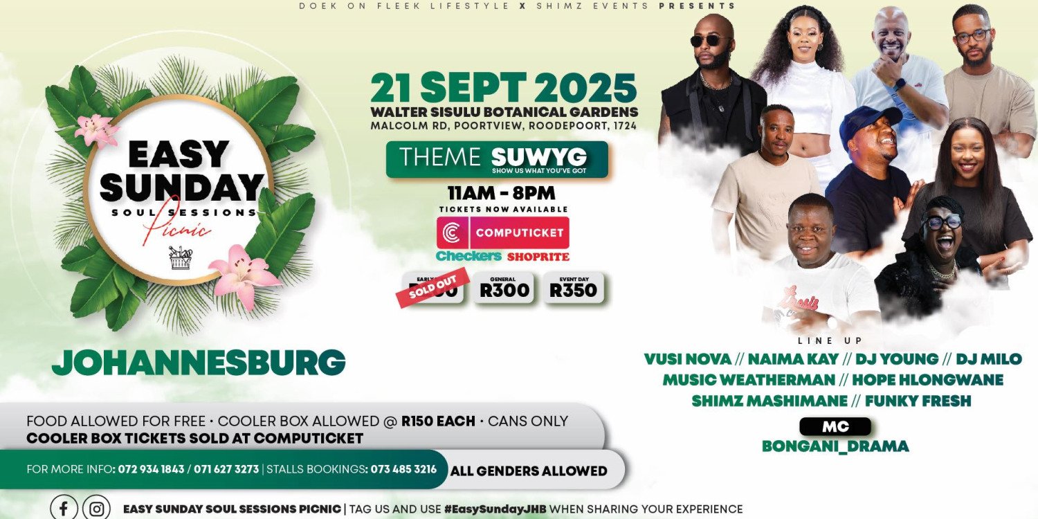 Easy Sunday Soul Sessions Picnic Johannesburg