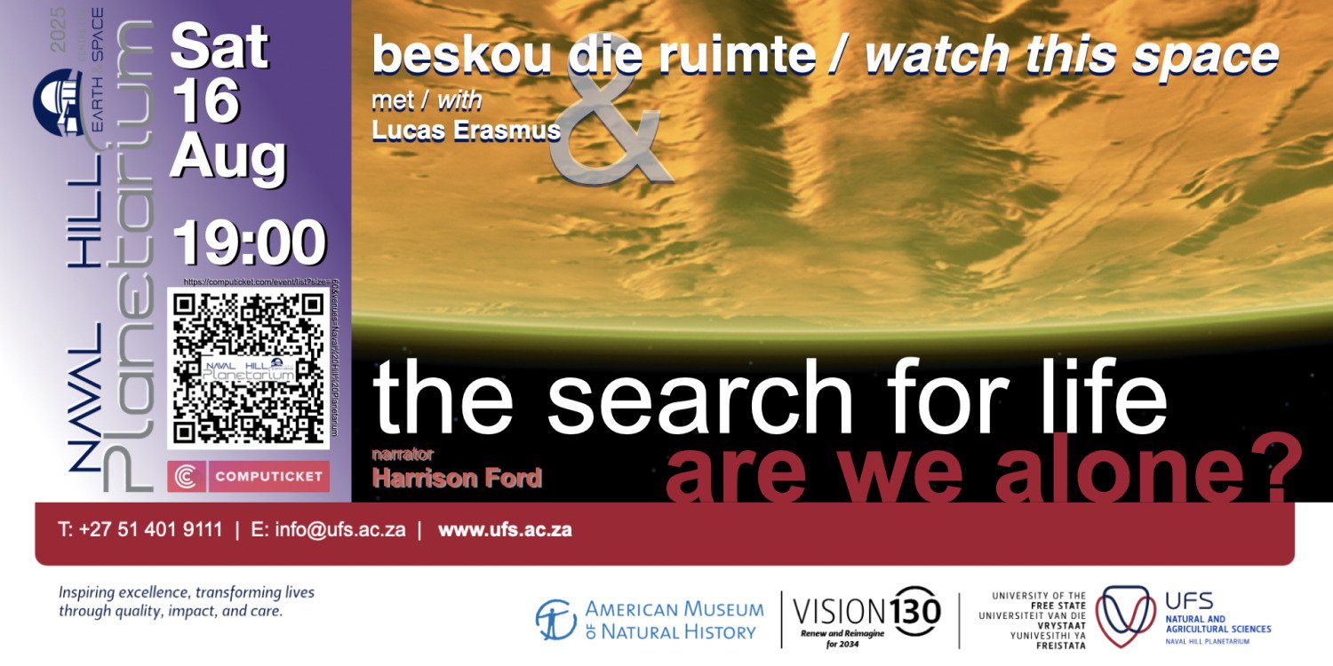 16 August 2025: Search for Life: are we alone? (Eng & Afr)