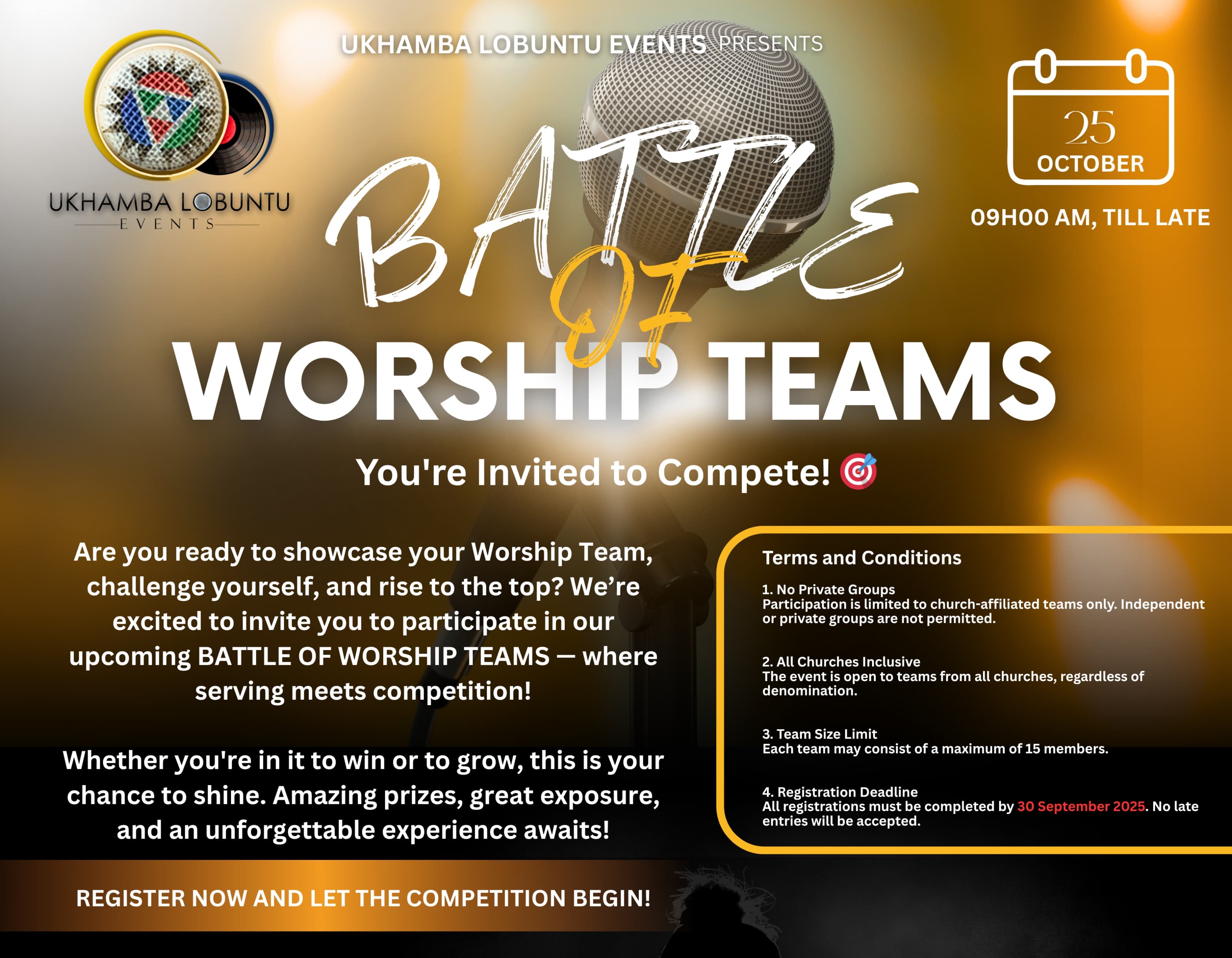 BATTLE OF WORSHIP TEAMS COMPETITION