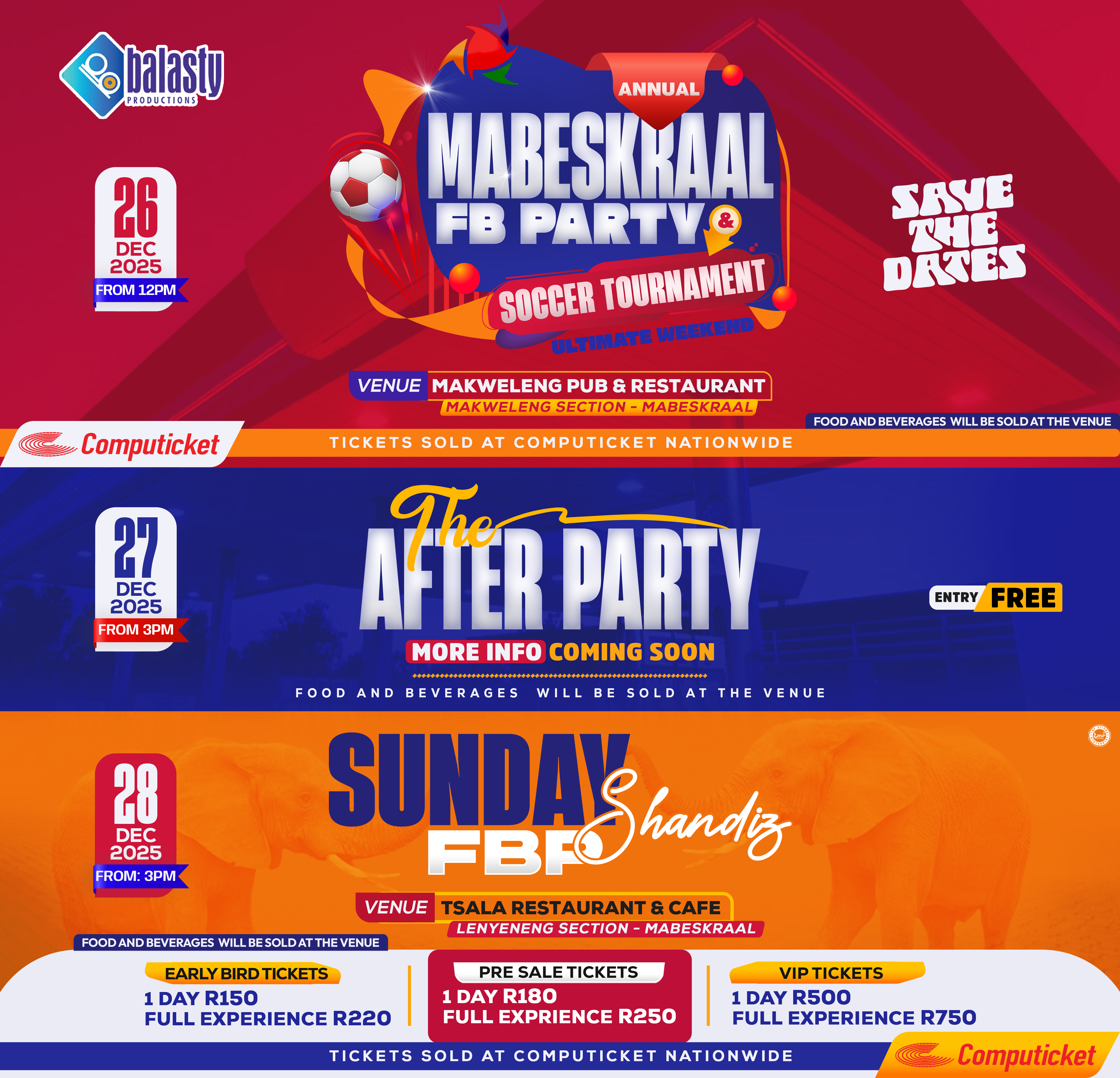 ANNUAL MABESKRAAL FB PARTY - 26 & 28 DECEMBER 2025