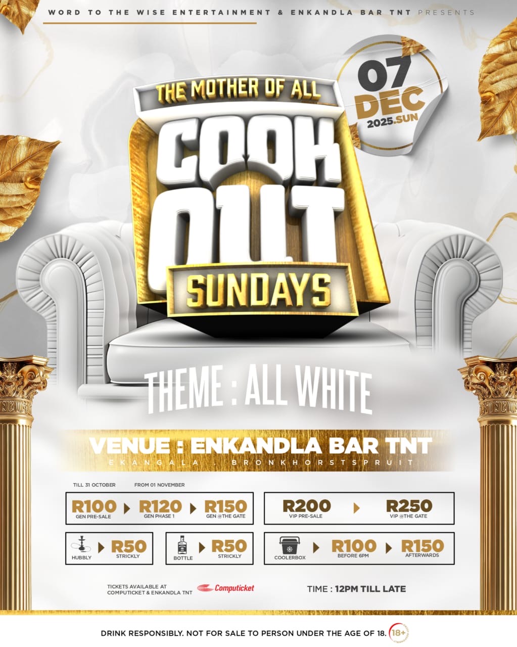 The Mother of All Cookout Sundays “All White Experience”