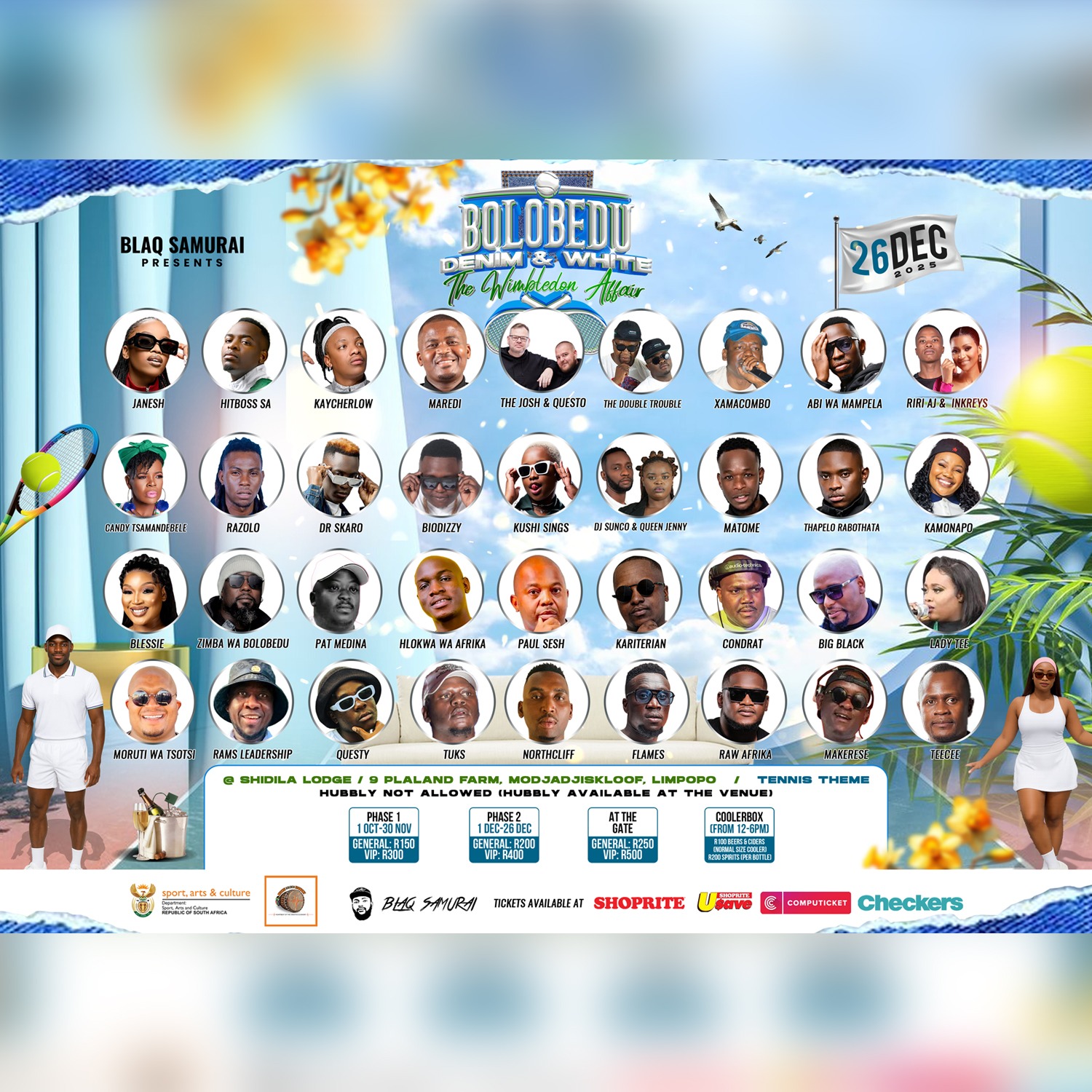 Bolobedu Denim and White (The Wimbledon Affair)