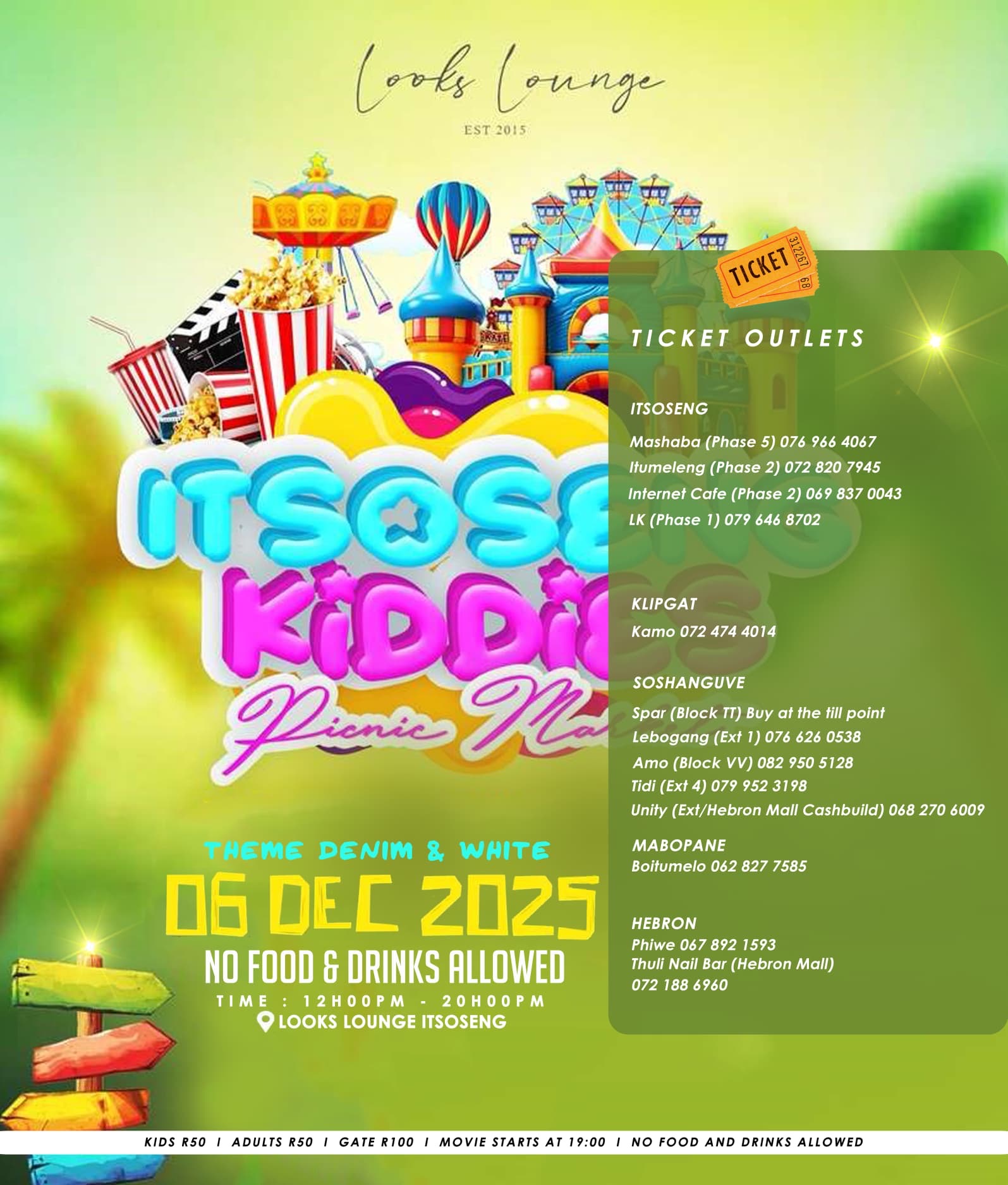 Itsoseng Kiddies  Picnic Market + Movie 