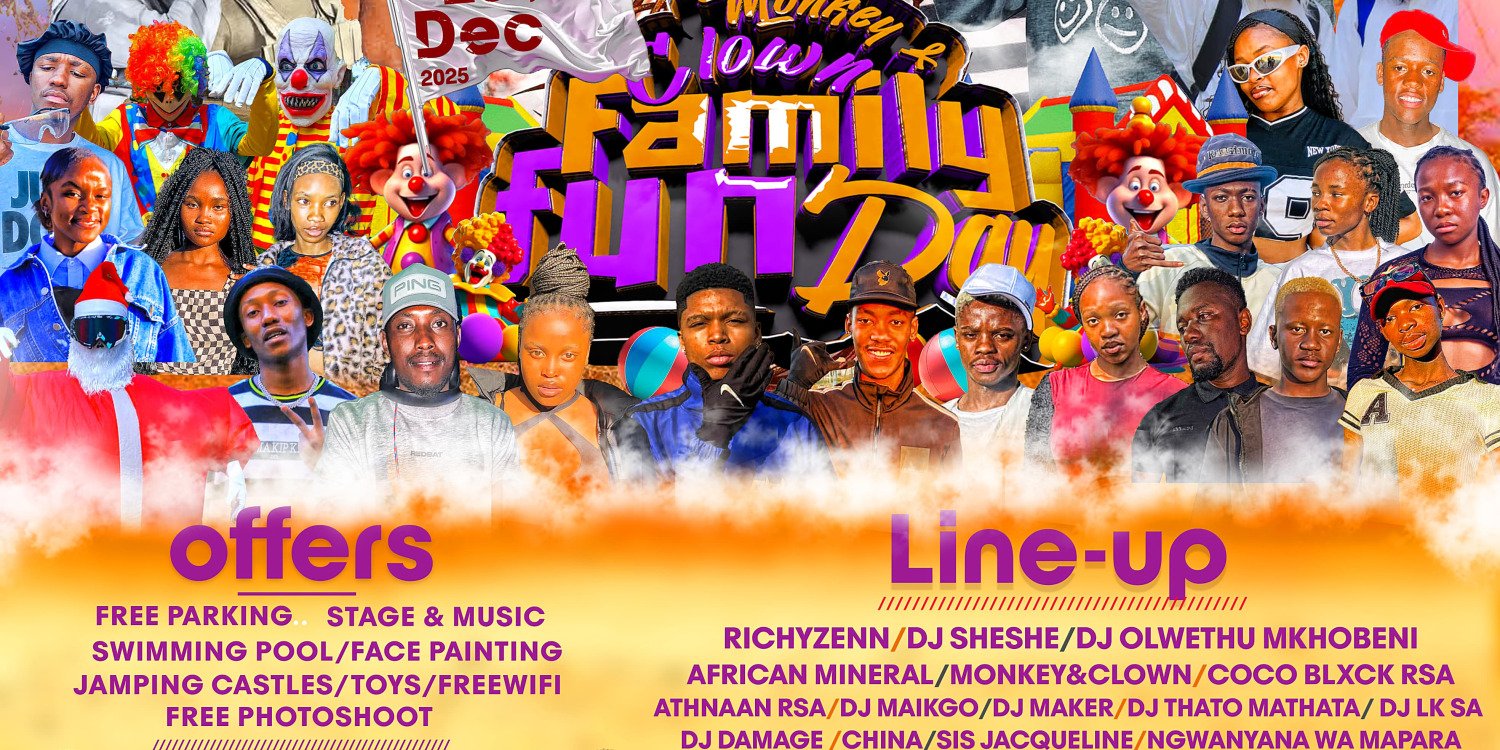 Monkey and clown family fun day picnic