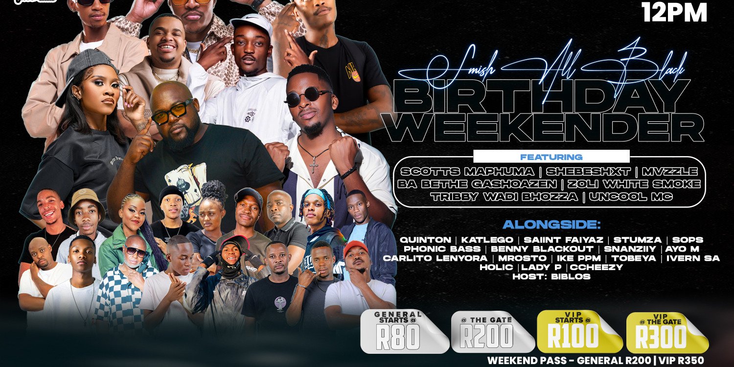 Smish All Black Birthday Weekender