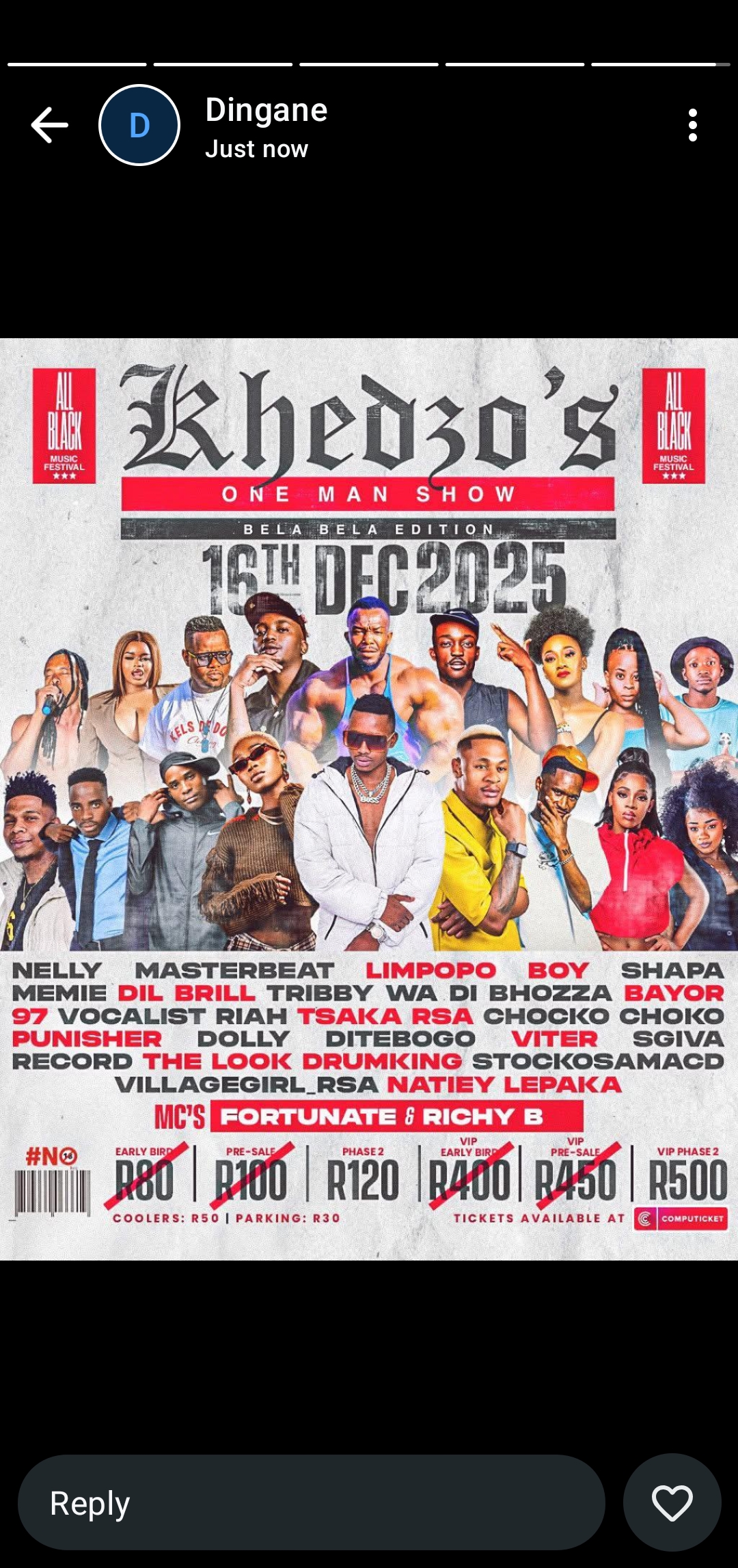 KHEDZO One Man Show (Bela Bela addition)